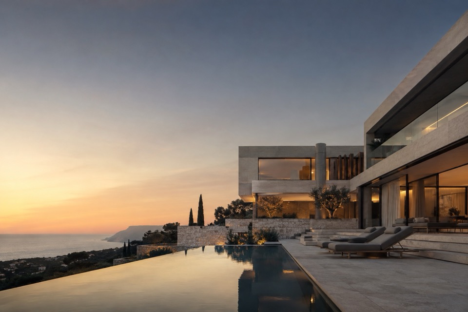 Concepto web para un estudio de arquitectura mediterránea